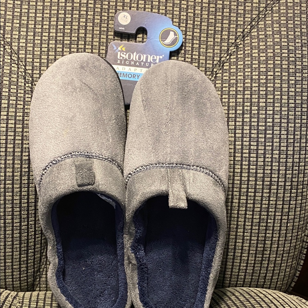 Isotoner Charcoal Memory Foam Slippers